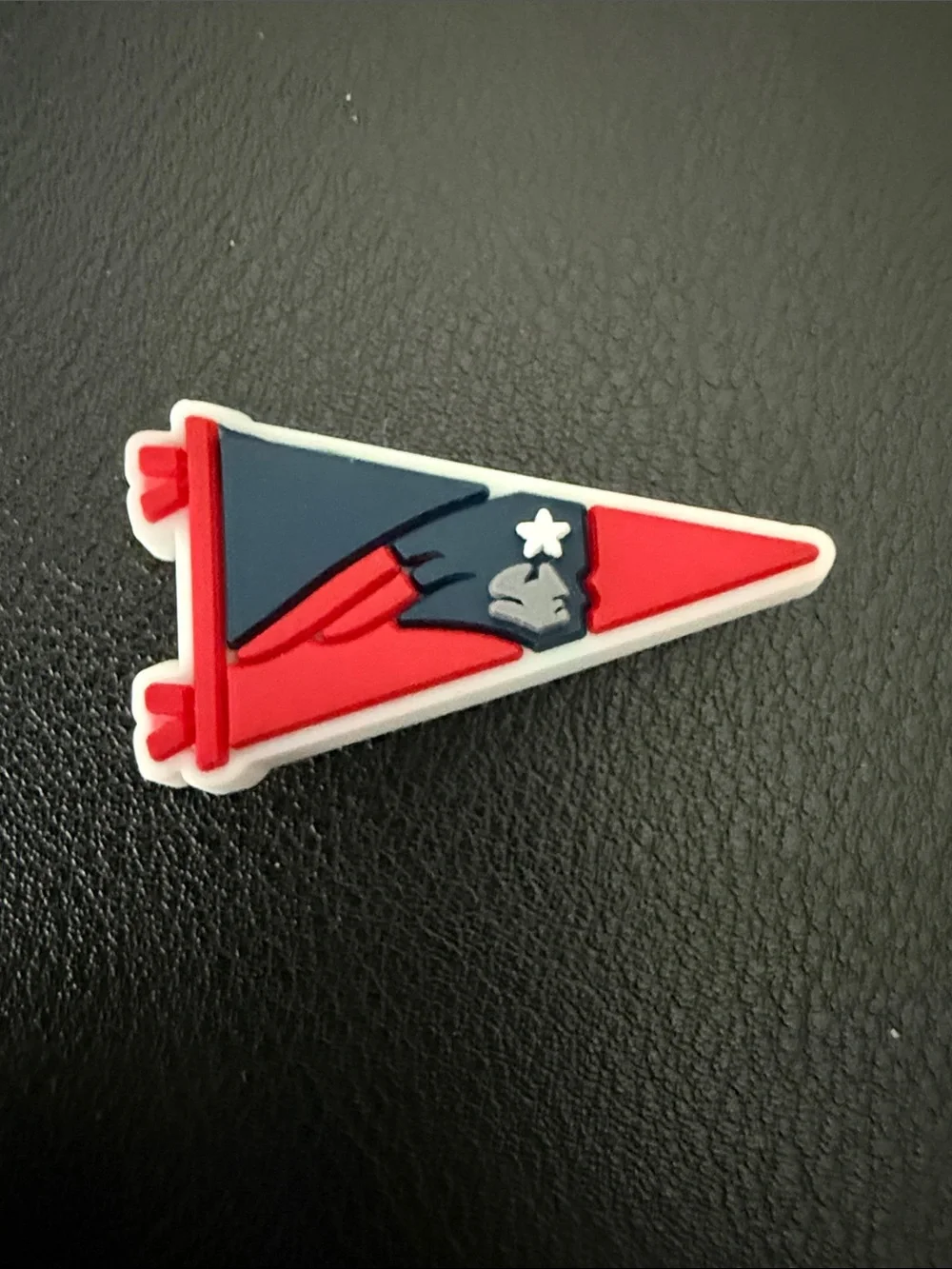 Kids Red and Navy Pennant Shoe Charm patriots